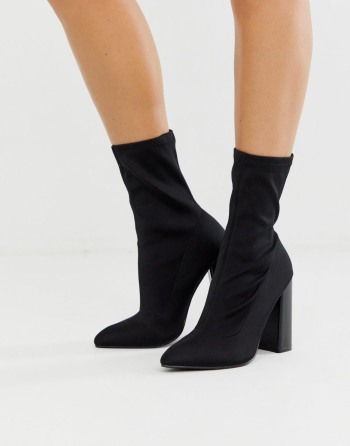 Public Desire Libby High Heeled Sock Crne - Ženske Čizme | 03275IJWQ